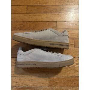 Birkenstock Suede Leather Sneakers Size 43 Taupe Beige Gum Sole Casual Shoes